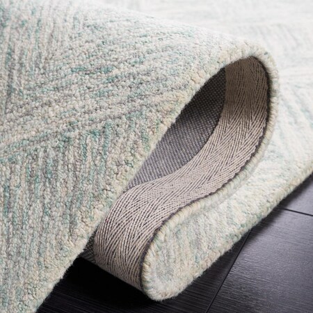 Safavieh 6 x 6 ft. Abstract Gray & Turquoise Hand Tufted Round Rug ABT428F-6R